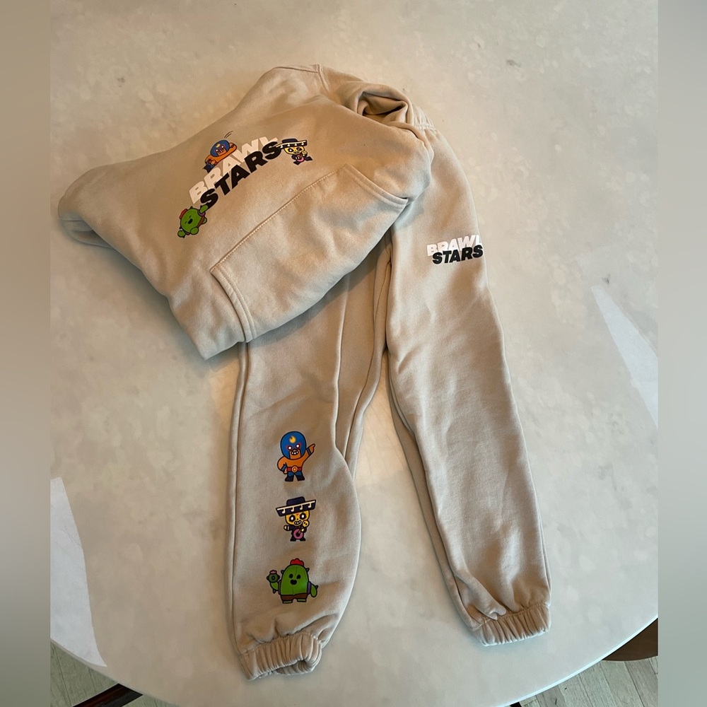 Brawl Stars sweatpants outfit set boys size 10 Zara